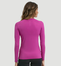 Carregar imagem no visualizador da galeria, Model Back: Uv Line Rash Guard Camiseta Uvpro Ml Pink Upf50+
