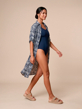 Carregar imagem no visualizador da galeria, Image 03: Uv Line Shirtdress Midi Chemise Tie Dye Blue Upf50+
