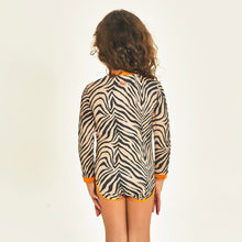 Carregar imagem no visualizador da galeria, Model Back: Uv Line Baby Swimwear Swimsuit Baby Zebra Upf50+
