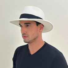 Carregar imagem no visualizador da galeria, Image 06: Uv Line Panama Hat Hat Shanghai Imp Uni White Black Upf50+

