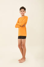 Carregar imagem no visualizador da galeria, Image 03: Uv Line Rash Guard Kids Longsleeve Uvpro Laranja
