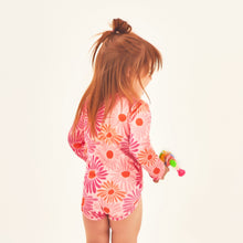 Carregar imagem no visualizador da galeria, Model Back: Uv Line Baby Swimwear Baby Solar Rose Upf50+
