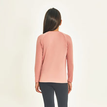 Carregar imagem no visualizador da galeria, Model Back: Uv Line Rash Guard Longsleeve Uprpo Inf Rose Upf50+
