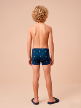 Carregar imagem no visualizador da galeria, Model Back: Uv Line Boy's Swimwear Swim Trunks Kids Pirates Fun Upf50+
