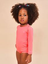 Carregar imagem no visualizador da galeria, Image 03: Uv Line Baby Swimwear Baby Longsleeve Swimsuit Coral Upf50+

