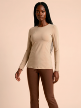 Carregar imagem no visualizador da galeria, Gallery: Uv Line Rash Guard Longsleeve Fem New Fit Sand Upf50+
