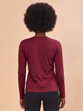 Carregar imagem no visualizador da galeria, Model Back: Uv Line Rash Guard Longsleeve Uvpro Vermelho Quimado Upf50+

