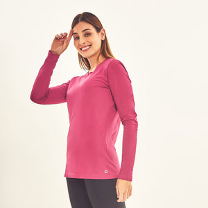 Longsleeve Sport Fit Fuchsia UPF50+