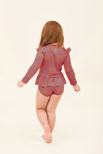 Carregar imagem no visualizador da galeria, Model Back: Uv Line Baby Swimwear Baby Shine Malva Up50+
