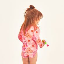 Carregar imagem no visualizador da galeria, Model Back: Uv Line Baby Swimwear Baby Solar Rose Upf50+
