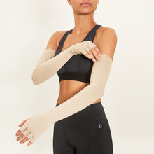 Carregar imagem no visualizador da galeria, Image 04: Uv Line Glove Extra Long Glove Chocolate Upf50+
