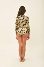 Carregar imagem no visualizador da galeria, Model Back: Uv Line Girl&#39;s One-Piece Girl Bikini Hot Pant Jaguar Upf50+
