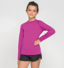 Carregar imagem no visualizador da galeria, Image 02: Uv Line Rash Guard Kids Fpu50+ Uvpro Long Sleeve T-Shirt Pink Uv
