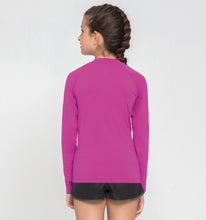 Carregar imagem no visualizador da galeria, Model Back: Uv Line Rash Guard Kids Fpu50+ Uvpro Long Sleeve T-Shirt Pink Uv

