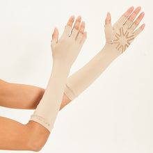 Carregar imagem no visualizador da galeria, Image 04: Uv Line Glove Long Glove Chocolate Upf50+
