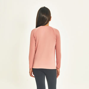 Model Back: Uv Line Rash Guard Longsleeve Uprpo Inf Rose Upf50+