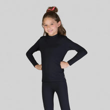 Carregar imagem no visualizador da galeria, Image 03: Uv Line Rash Guard Rash Guard Kids High-Neck Black Upf50+
