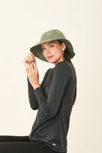 Carregar imagem no visualizador da galeria, Image 02: Uv Line Floppy Hat San Remo Militar Preto Upf50+
