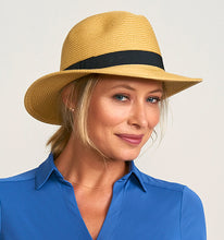 Carregar imagem no visualizador da galeria, Image 02: Uv Line Panama Hat Shanghai Areia Preto Upf50+
