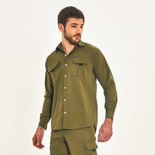 Carregar imagem no visualizador da galeria, Image 02: Uv Line Fitness Top Tenerife Verde Militar Upf50+
