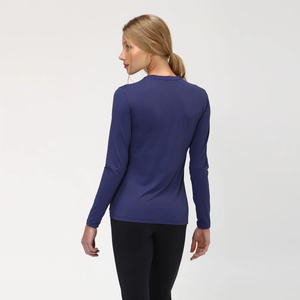 Model Back: Uv Line Rash Guard Uvpro Br Ml Marinho Fem