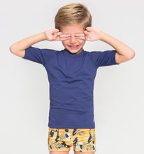 Carregar imagem no visualizador da galeria, Kids FPU50+ Uvpro Short Sleeve T-Shirt Navy Blue Uv
