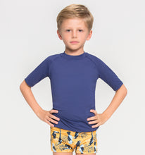 Carregar imagem no visualizador da galeria, Kids FPU50+ Uvpro Short Sleeve T-Shirt Navy Blue Uv
